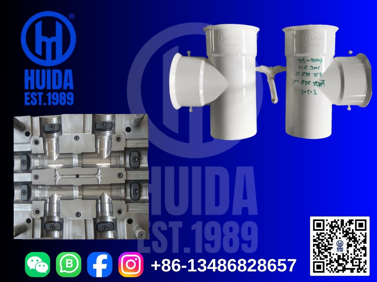 Форма для канализационного тройника из ПВХ 1