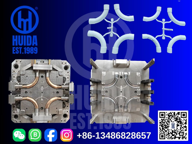 Пресс-форма для фитингов из ПВХ с длинным изгибом