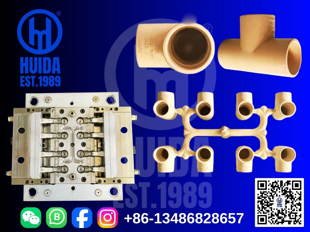 Форма для тройника из пластика ХПВХ 2